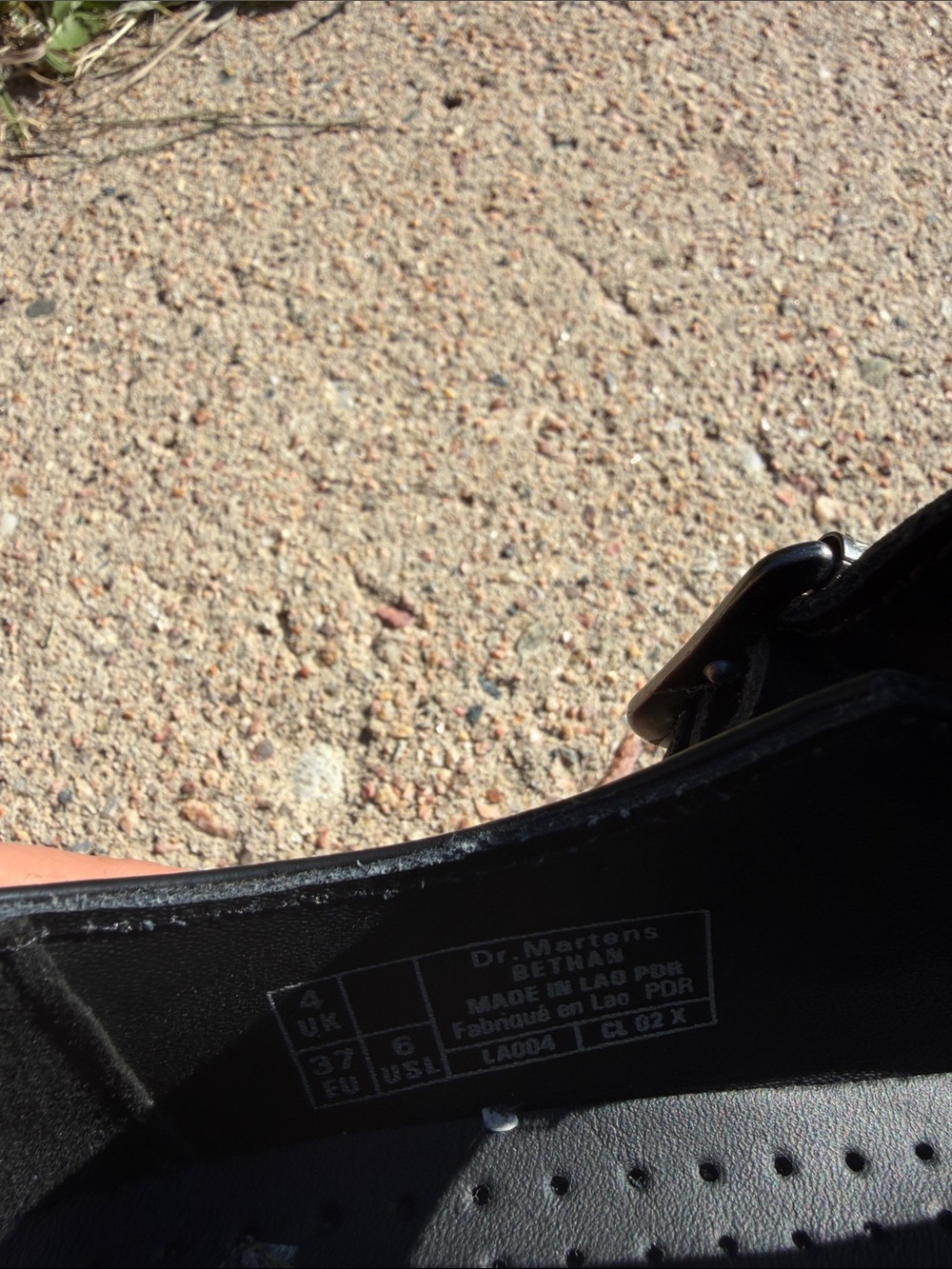 Dr. Martens Black Patent Mary Jane Shoe with Yellow Stitching - Picture 6 of 6